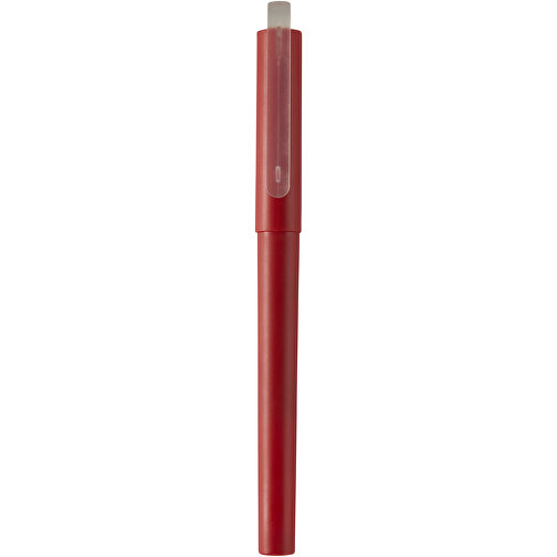 Mauna Recycelter PET Gel-Kugelschreiber , rot, Recycelter PET Kunststoff, 14,30cm (Länge), Bild 6
