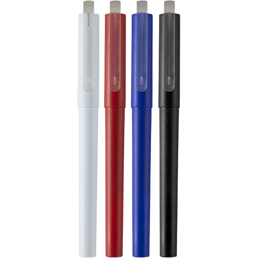 Mauna Recycelter PET Gel-Kugelschreiber , weiß, Recycelter PET Kunststoff, 14,30cm (Länge), Bild 8