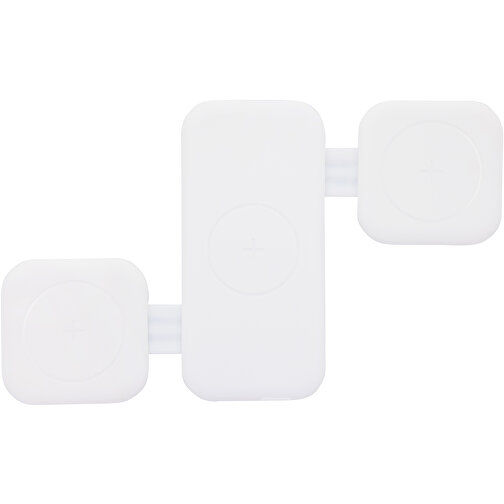 3188 | Xoopar Trafold 3 Wireless Charger 15W , weiß, Bio PE, 14,50cm x 2,10cm x 7,00cm (Länge x Höhe x Breite), Bild 2