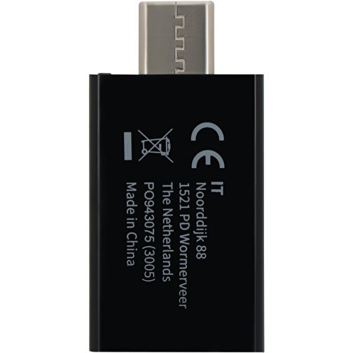 3005 | USB-C To USB-A Adapter , schwarz, ABS, 3,80cm x 1,00cm x 1,90cm (Länge x Höhe x Breite), Bild 3