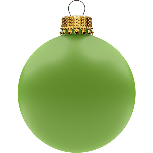 Pallina albero di Natale piccola 57 mm, corona oro, opaca, Immagine 1