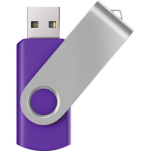USB-Stick SWING Color 3.0 8 GB , Promo Effects MB , violet / silber MB , 8 GB , Kunststoff/ Aluminium MB , 5,70cm x 1,00cm x 1,90cm (Länge x Höhe x Breite), Bild 1