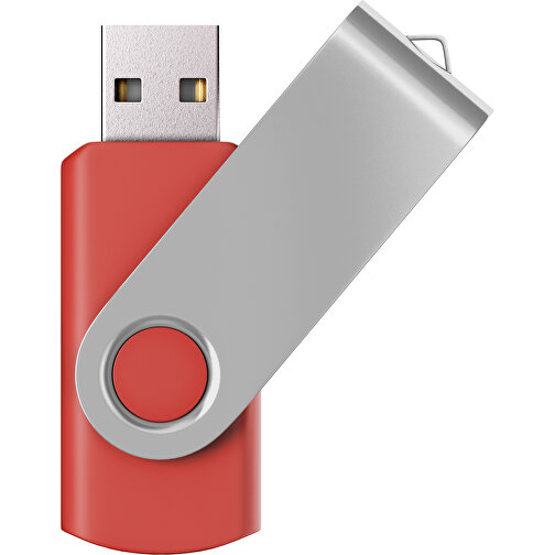 USB-Stick SWING Color 3.0 8 GB , Promo Effects MB , rot / silber MB , 8 GB , Kunststoff/ Aluminium MB , 5,70cm x 1,00cm x 1,90cm (Länge x Höhe x Breite), Bild 1