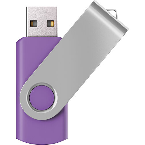USB-Stick SWING Color 3.0 32 GB , Promo Effects MB , lavendel / silber MB , 32 GB , Kunststoff/ Aluminium MB , 5,70cm x 1,00cm x 1,90cm (Länge x Höhe x Breite), Bild 1
