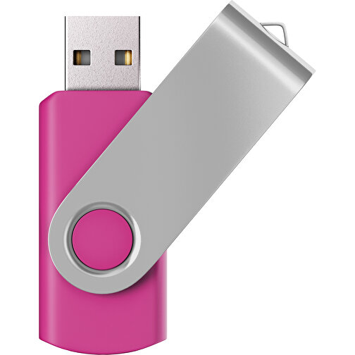 USB-Stick SWING Color 3.0 16 GB , Promo Effects MB , pink / silber MB , 16 GB , Kunststoff/ Aluminium MB , 5,70cm x 1,00cm x 1,90cm (Länge x Höhe x Breite), Bild 1