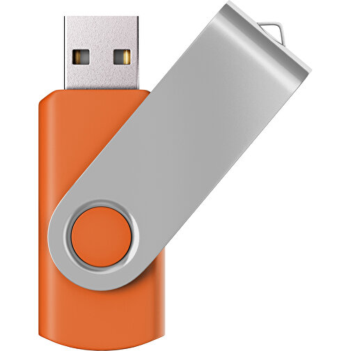 USB-Stick SWING Color 3.0 16 GB , Promo Effects MB , orange / silber MB , 16 GB , Kunststoff/ Aluminium MB , 5,70cm x 1,00cm x 1,90cm (Länge x Höhe x Breite), Bild 1
