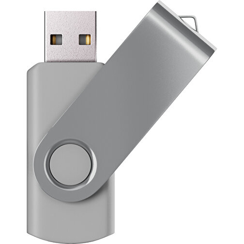 USB-Stick SWING Color 3.0 64 GB , Promo Effects MB , grau / hellgrau MB , 65 GB , Kunststoff/ Aluminium MB , 5,70cm x 1,00cm x 1,90cm (Länge x Höhe x Breite), Bild 1