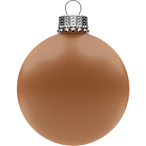 Petite boule de Noël 57 mm, couronne argentée, mate, Image 1