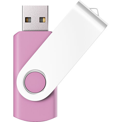 USB-Stick SWING Color 3.0 32 GB , Promo Effects MB , rosa / weiß MB , 32 GB , Kunststoff/ Aluminium MB , 5,70cm x 1,00cm x 1,90cm (Länge x Höhe x Breite), Bild 1