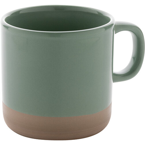 Becher Aus Glasiertem Keramik, Grün , grün, Keramik, 8,80cm (Höhe), Bild 1