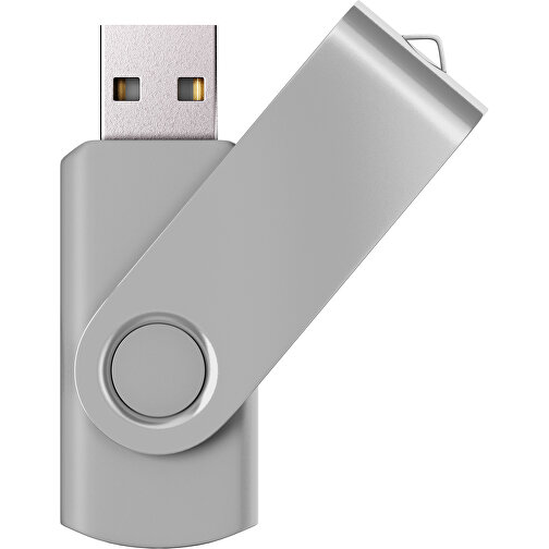 USB-Stick SWING Color 3.0 16 GB , Promo Effects MB , hellgrau MB , 16 GB , Kunststoff/ Aluminium MB , 5,70cm x 1,00cm x 1,90cm (Länge x Höhe x Breite), Bild 1