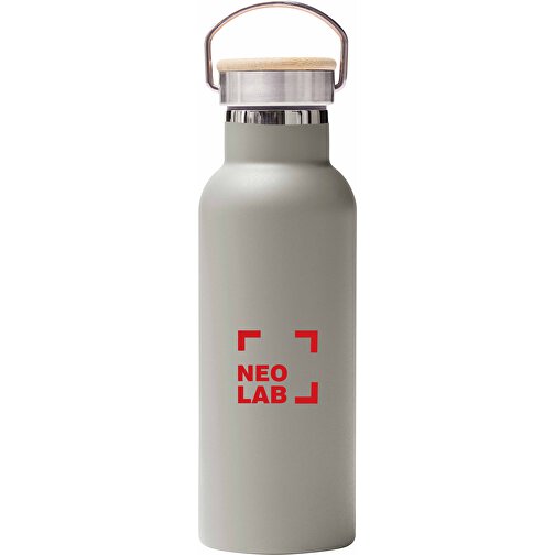 VINGA Miles Thermosflasche 500 Ml, Grau , grau, Edelstahl, 22,00cm (Höhe), Bild 3