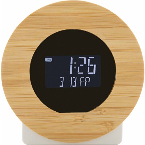 Horloge de table Utah en plastique RCS & bambou FSC®, Image 2