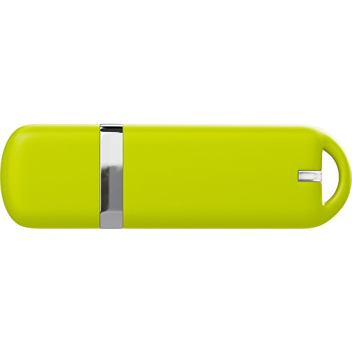 USB-Stick StylishDrive 2.0 , hellgrün MB , 65 GB , Gummiplastik, Kunststoff MB , 6,20cm x 0,75cm x 2,00cm (Länge x Höhe x Breite), Bild 2