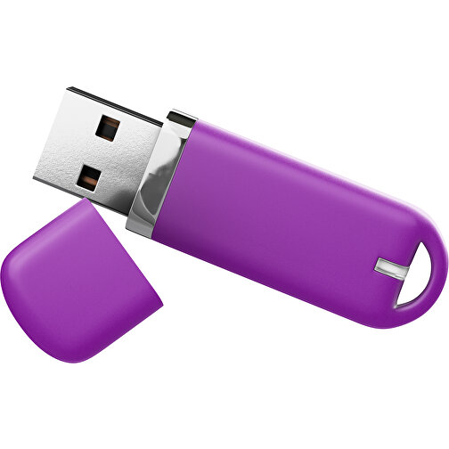 USB-Stick StylishDrive 2.0 , dunkelmagenta MB , 65 GB , Gummiplastik, Kunststoff MB , 6,20cm x 0,75cm x 2,00cm (Länge x Höhe x Breite), Bild 1