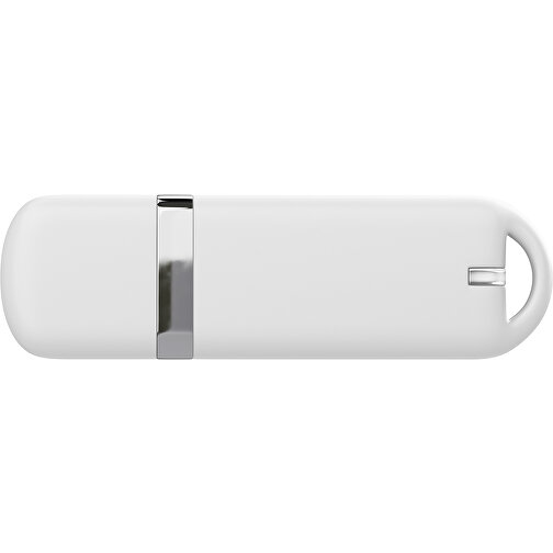 USB-Stick StylishDrive 2.0 , weiß MB , 32 GB , Gummiplastik, Kunststoff MB , 6,20cm x 0,75cm x 2,00cm (Länge x Höhe x Breite), Bild 2