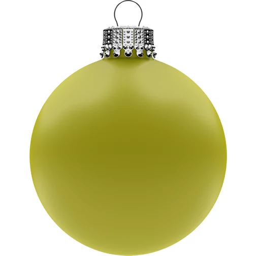 Boule de Noël grande 80 mm, couronne argentée, mate, Image 1