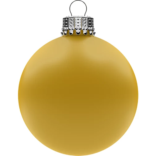 Boule de Noël grande 80 mm, couronne argentée, mate, Image 1