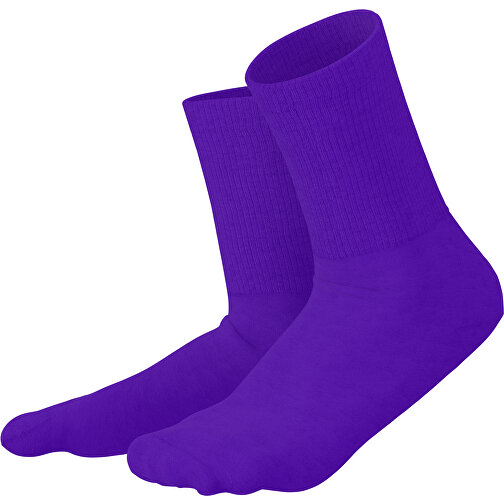 Boris - Die Premium Tennis Socke , violet, 85% Natur Baumwolle, 12% regeniertes umwelftreundliches Polyamid, 3% Elastan, 36,00cm x 0,40cm x 8,00cm (Länge x Höhe x Breite), Bild 1