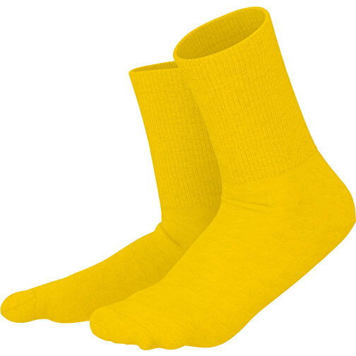Boris - Die Premium Tennis Socke , goldgelb, 85% Natur Baumwolle, 12% regeniertes umwelftreundliches Polyamid, 3% Elastan, 36,00cm x 0,40cm x 8,00cm (Länge x Höhe x Breite), Bild 1