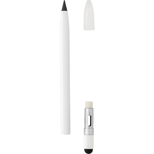 Bolígrafo de aluminio sin tinta con goma de borrar, Imagen 3