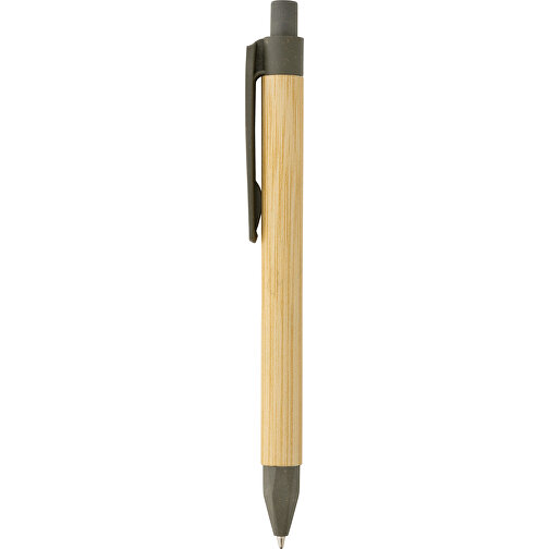 Kugelschreiber Aus FSC®recyceltem Papier , grün, Papier, Weizenstroh, 13,90cm (Höhe), Bild 3
