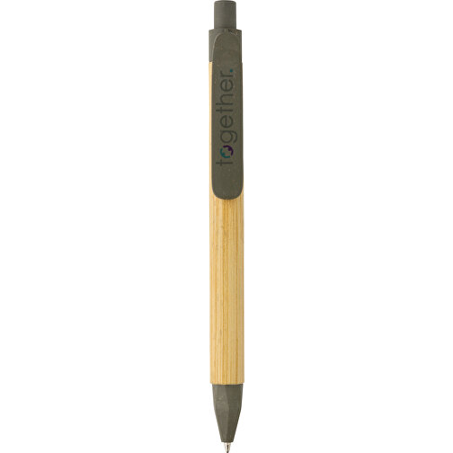 Kugelschreiber Aus FSC®recyceltem Papier , grün, Papier, Weizenstroh, 13,90cm (Höhe), Bild 6