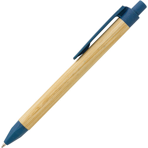 Kugelschreiber Aus Recyceltem Papier, Blau , blau, Papier, 13,90cm (Höhe), Bild 4