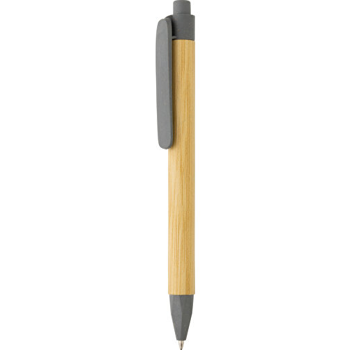 Kugelschreiber Aus Recyceltem Papier, Grau , grau, Papier, 13,90cm (Höhe), Bild 1