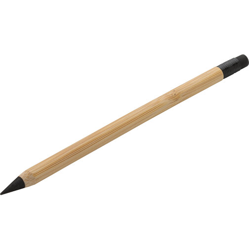 FSC®-Bambus Infinity-Stift Mit Radiergummi , braun, Bambus FSC® zertifiziert, Graphit, 15,70cm (Höhe), Bild 1