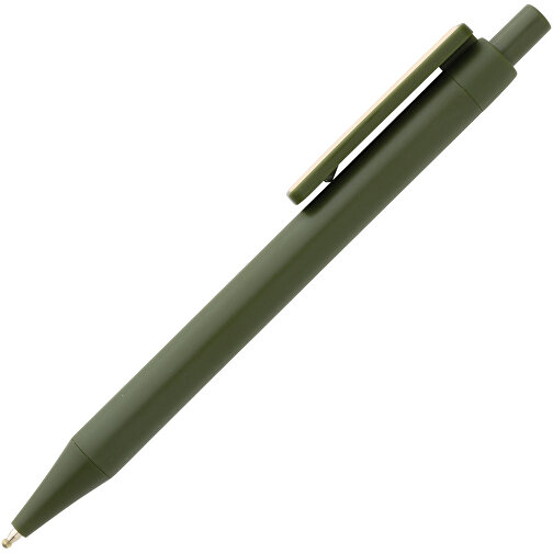 GRS RABS Stift Mit Bambus-Clip, Grün , grün, ABS - recycelt, 14,00cm (Höhe), Bild 4