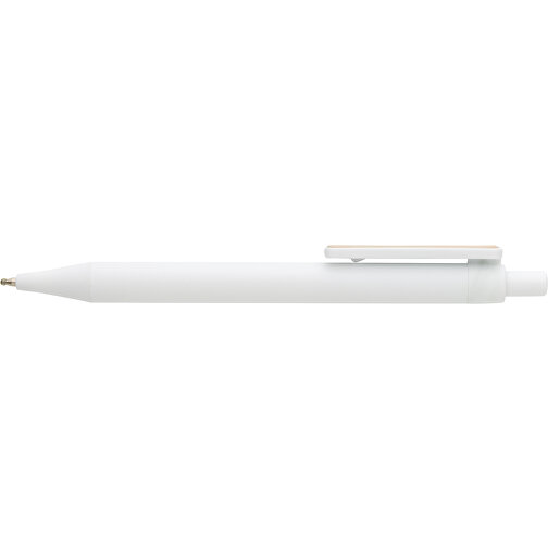 GRS RABS Stift Mit Bambus-Clip, Weiß , weiß, ABS - recycelt, 14,00cm (Höhe), Bild 5