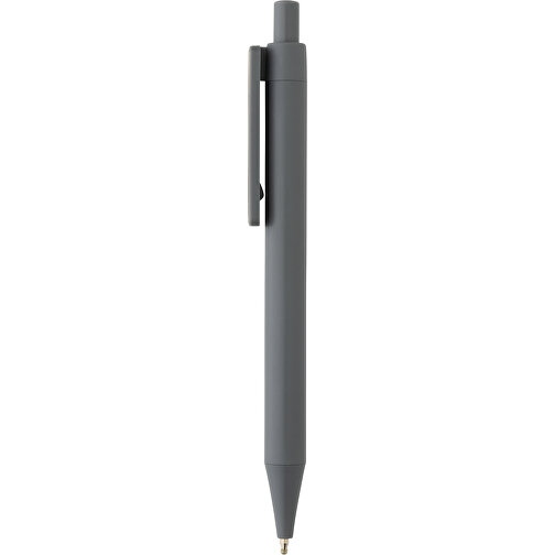 GRS RABS Stift Mit Bambus-Clip, Grau , grau, ABS - recycelt, 14,00cm (Höhe), Bild 3