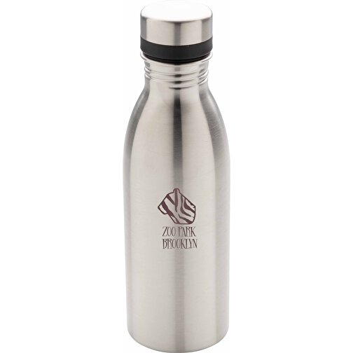 Deluxe Wasserflasche Aus RCS Recyceltem Stainless-Steel, Silber , silber, Rostfreier Stahl - recycelt, 21,50cm (Höhe), Bild 5