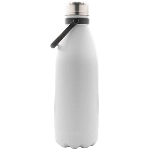 Große Vakuumflasche Aus RCS Recyceltem Stainless-Steel 1,5L, Weiß , weiß, Rostfreier Stahl - recycelt, 33,50cm (Höhe), Bild 4
