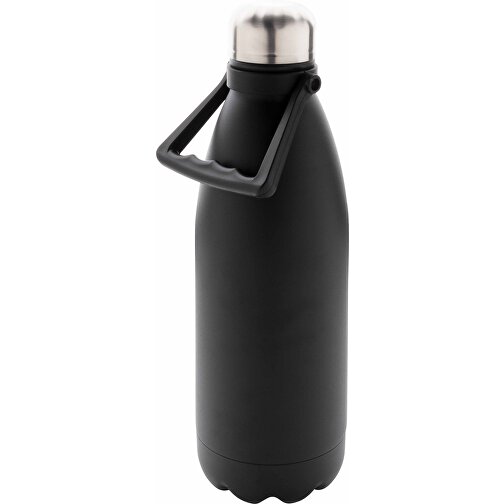 Grosse Vakuumflasche Aus RCS Recyceltem Stainless-Steel 1,5L, Schwarz , schwarz, Rostfreier Stahl - recycelt, 33,50cm (Höhe), Bild 5