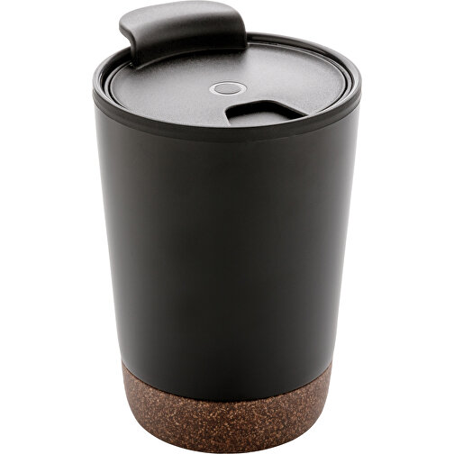 Tazza da caffè in acciaio inox GRS rPP con tappo di sughero, Immagine 1