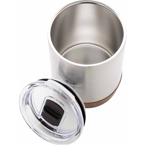 Kleine Vakuum-Kaffeetasse Aus RCS RSteel & Kork, Silber , silber, Rostfreier Stahl - recycelt, 10,00cm (Höhe), Bild 5