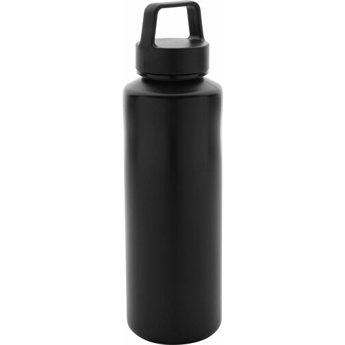 Wasserflasche Mit Henkel Aus RCS RPP, Schwarz , schwarz, Polypropylen - recycelt, 22,50cm (Höhe), Bild 1