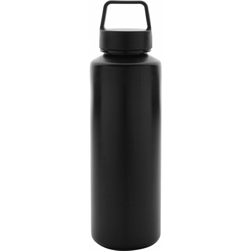 Wasserflasche Mit Henkel Aus RCS RPP, Schwarz , schwarz, Polypropylen - recycelt, 22,50cm (Höhe), Bild 3