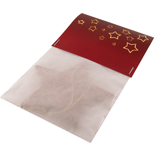 Stern Natur Pur , rot, Papier, Kork, Stoff, 7,50cm x 0,30cm x 13,20cm (Länge x Höhe x Breite), Bild 2