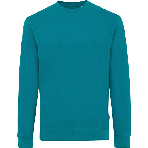 Iqoniq Zion Rundhals-Sweater Aus Recycelter Baumwolle, Verdigris , verdigris, 50% recycelte und 50% biologische Baumwolle, S, 69,50cm x 1,00cm (Länge x Höhe), Bild 1