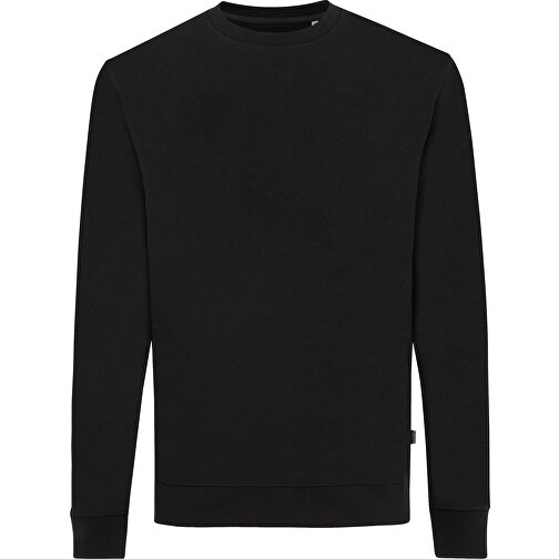 Iqoniq Zion Rundhals-Sweater Aus Recycelter Baumwolle, Schwarz , schwarz, 50% recycelte und 50% biologische Baumwolle, S, 69,50cm x 1,00cm (Länge x Höhe), Bild 1