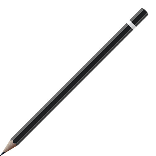 Crayon, naturel, hexagonal, laqué noir, Image 1
