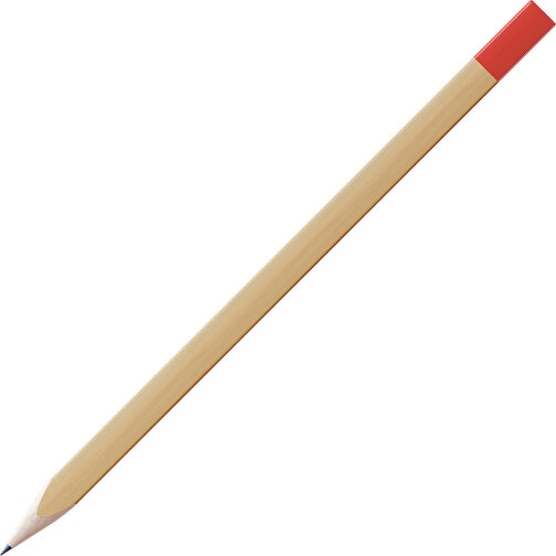 Bleistift, Natur, 3-eckig , natur / hellrot, Holz, 17,50cm x 0,70cm x 0,70cm (Länge x Höhe x Breite), Bild 1