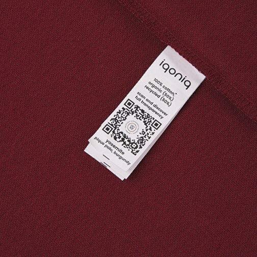 Iqoniq Yosemite Piqué-Poloshirt Aus Recycelter Baumwolle, Burgunderrot , burgunderrot, 50% recycelte und 50% biologische Baumwolle, XXL, 77,00cm x 0,50cm (Länge x Höhe), Bild 5