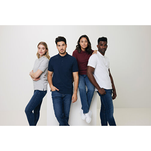 Iqoniq Yosemite Piqué-Poloshirt Aus Recycelter Baumwolle, Weiß , weiß, 50% recycelte und 50% biologische Baumwolle, S, 69,00cm x 0,50cm (Länge x Höhe), Bild 4