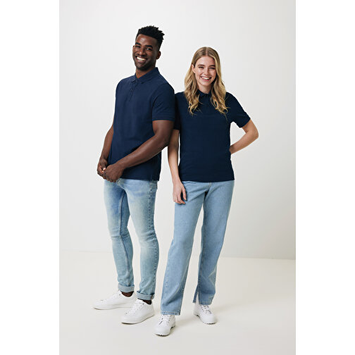 Iqoniq Yosemite Piqué-Poloshirt Aus Recycelter Baumwolle, Navy Blau , navy blau, 50% recycelte und 50% biologische Baumwolle, XS, 67,00cm x 0,50cm (Länge x Höhe), Bild 4