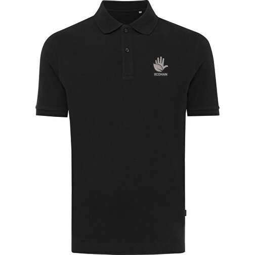 Iqoniq Yosemite Piqué-Poloshirt Aus Recycelter Baumwolle, Schwarz , schwarz, 50% recycelte und 50% biologische Baumwolle, XXS, 65,00cm x 0,50cm (Länge x Höhe), Bild 3