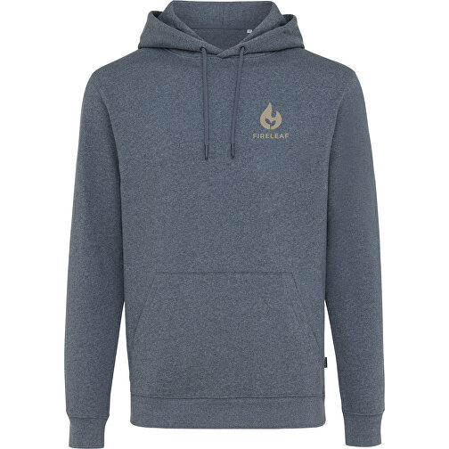 Iqoniq Torres Ungefärbter Hoodie Aus Recycelter Baumwolle, Heather Navy , heather navy, 50% recycelte und 50% biologische Baumwolle, XS, 68,00cm x 1,00cm (Länge x Höhe), Bild 4